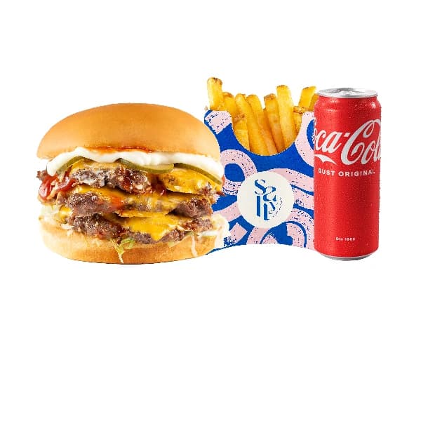 Menu Triplu Cheeseburger