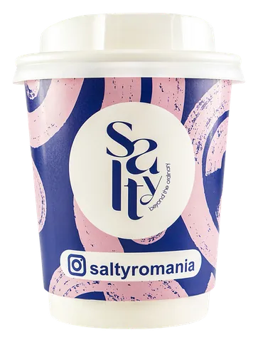 Pahar de cafea Salty cu bucle roz